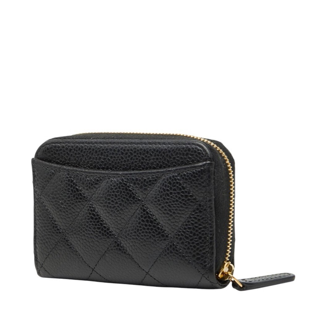 CHANEL Authentic Black Caviar Leather Logo Wallet - Picture 2 of 9